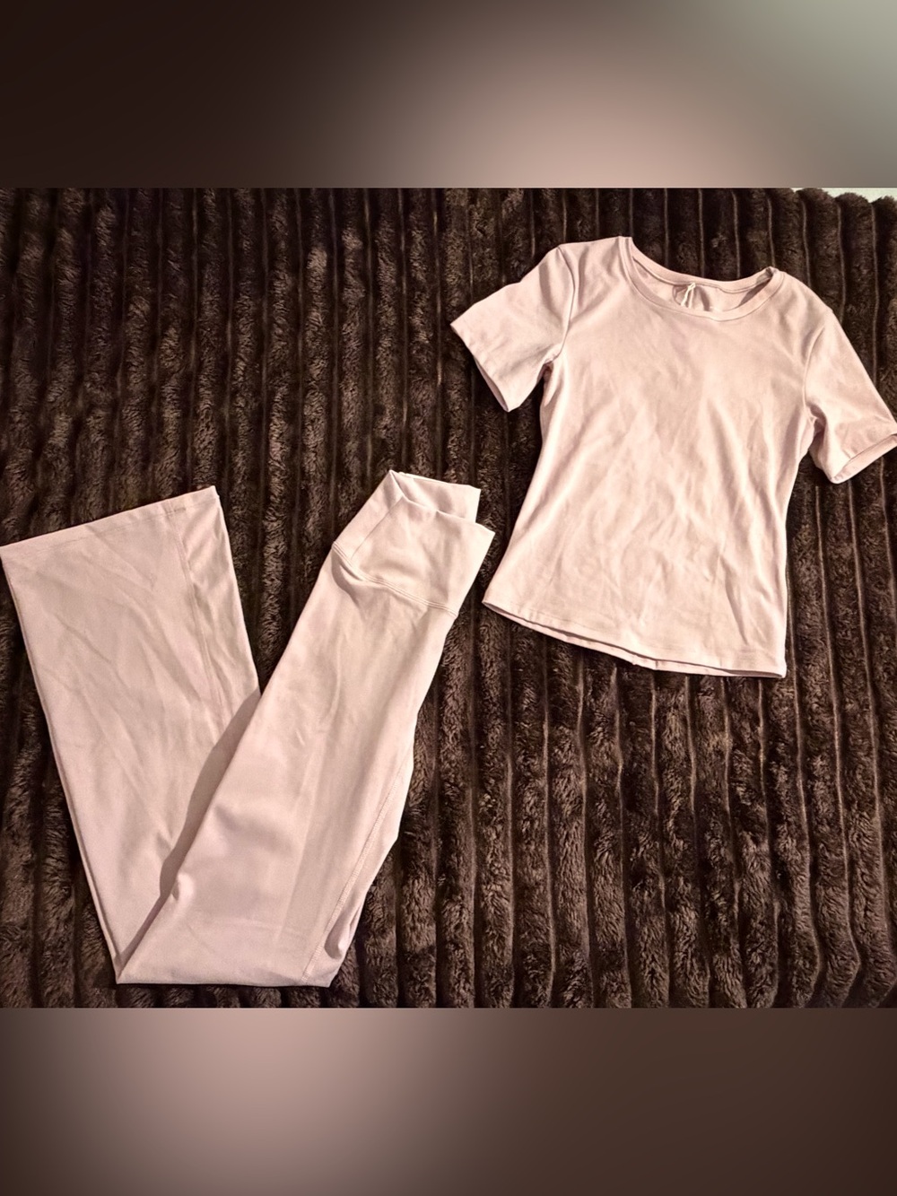 H&M Women’s Light Pink Lounge Tee and Legging Set ( XS)